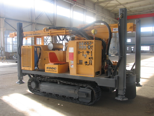 Máy khoan giếng nước 250m Máy khoan giếng 400C Loại bánh xích thủy lực đầy đủ