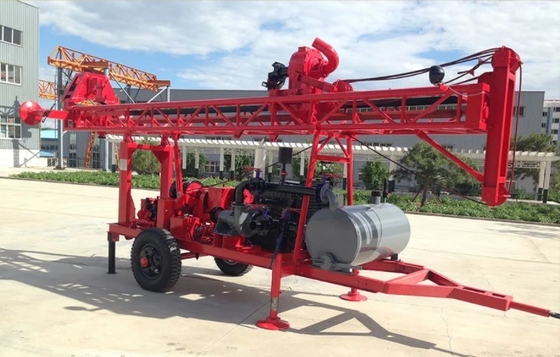 Máy khoan nước lỗ khoan nhỏ GL-II với loại xe kéo Độ sâu 200m
