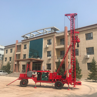 Máy khoan quay bùn loại rơ moóc, Máy khoan lỗ di động Độ sâu 400m