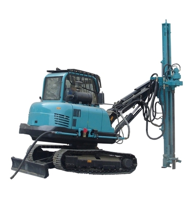 Máy khoan đá lỗ nổ, Máy khoan búa trên cùng Loại bánh xích để nổ mìn