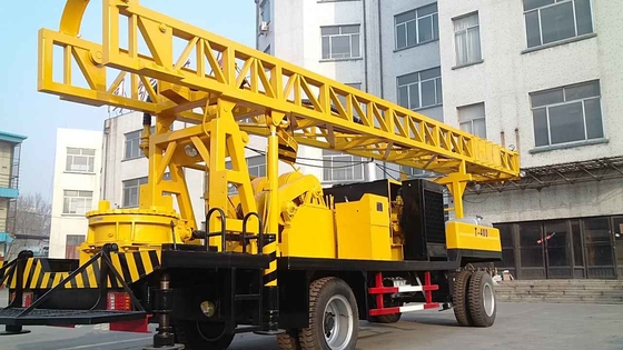 Máy khoan lỗ khoan quay, Thiết bị khoan không khí loại xe kéo cho 400m