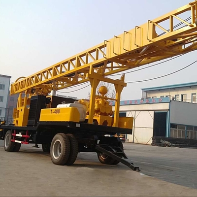 Máy khoan lỗ khoan quay, Thiết bị khoan không khí loại xe kéo cho 400m