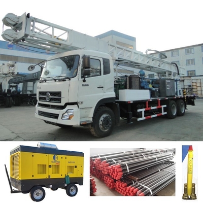 DF300 6 * 4 Loại xe tải Máy khoan lỗ khoan chạy bằng động cơ Diesel