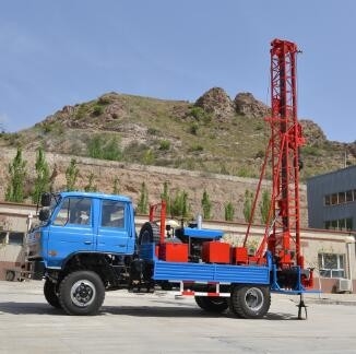 Máy khoan gắn trên xe tải GL-IIA Máy khoan giếng nước để khoan đá cứng 300m