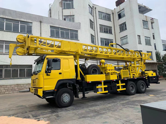 Máy khoan lỗ khoan 300m Howo 6x4 Khung gầm xe tải Loại bàn quay