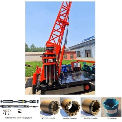 Rơ moóc bánh xích nhỏ Giàn khoan lõi gắn trượt để lấy mẫu hình thành mềm và cứng