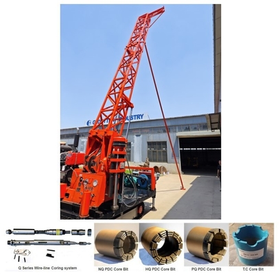 Rơ moóc bánh xích nhỏ Giàn khoan lõi gắn trượt để lấy mẫu hình thành mềm và cứng