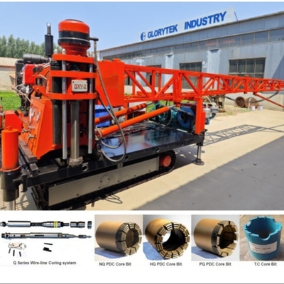 Giàn khoan thăm dò 50m 100m 200m 300m gắn trên khung gầm bánh xích