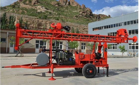 GL-II Ống nước khoan giàn khoan gắn 250m Độ sâu 90-1200mm đường kính lỗ