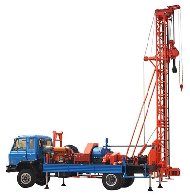 Máy khoan giếng nước nhỏ 400m Xe tải có bánh ngoài đường Borewell Lưu thông ngược