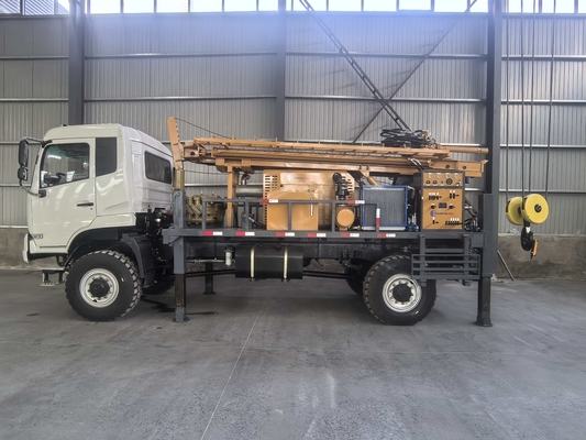 Giàn khoan giếng nước thủy lực GL500T gắn trên xe tải để khoan giếng sâu