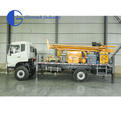 Bộ khoan khoan toàn thủy lực Dongfeng 4X4 Truck, độ sâu 500m, kích thước lỗ 105-350mm